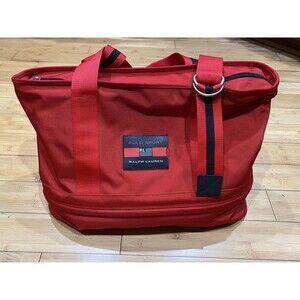 Ralph Lauren Polo Sport Vintage 90’s Red Nylon Heavy Duty Rucksack/ Tote Bag